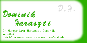 dominik haraszti business card